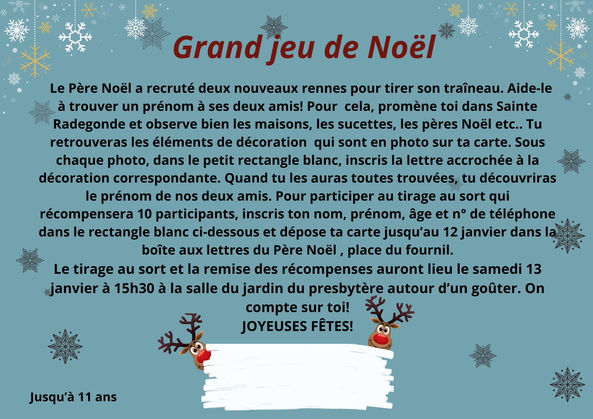 Lire la suite à propos de l’article Grand jeu de Noël